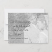 写真モダン結婚式日付の保存 セーブザデート (裏面)