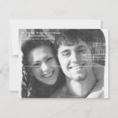 写真モダン結婚式日付の保存 セーブザデート (裏面)