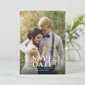 写真モダン結婚式日付の保存 セーブザデート (スタンド正面)