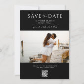 写真モダン結婚式日付の保存 セーブザデート (正面)