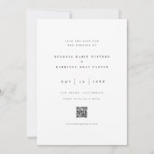 写真モダン結婚式日付カード招待状 セーブザデート (裏面)