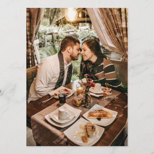 写真モダン結婚披露宴 メニュー (裏面)