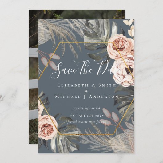 写真モダン結救果PAMPAS Coral Tropical (正面/裏面)