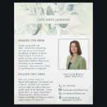 写真モダン緑のユーカリエレガントス チラシ<br><div class="desc">ユーカリエレガントプスのの上と下の間にあなたの名前を示すビジネスのフライヤーと青のヒントと緑の緑の間にパステルウォーターの洗剤の上に縁ど。テンプレートを使用して写真と略歴を追加。この素朴なスタイルチラシ素晴らしは、新しい不動産実在代理店/不動産仲介業者が導入/農業手紙として渡すために使用されている。</div>