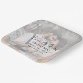 写真モダン背景ミセス氏デイズ結婚ズ ペーパープレート (傾斜あり)