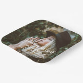 写真モダン葬お祝い生涯記念碑 ペーパープレート (傾斜あり)