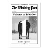 写真モダン表番号カー結婚ド新聞 テーブルナンバー (裏面)