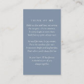 写真モダン記念祈りの言葉カード コーリングカード (裏面)