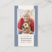 写真モダン記念祈りの言葉カード コーリングカード (正面)