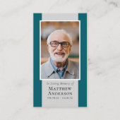 写真モダン記念祈りの言葉カード コーリングカード (正面)