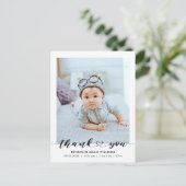 写真モダン誕生のお知らせ ポストカード (スタンド正面)