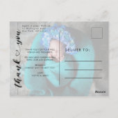 写真モダン誕生のお知らせ ポストカード (裏面)