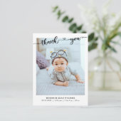 写真モダン誕生のお知らせ ポストカード (スタンド正面)