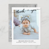 写真モダン誕生のお知らせ ポストカード (正面/裏面)