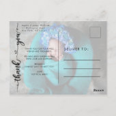 写真モダン誕生のお知らせ ポストカード (裏面)