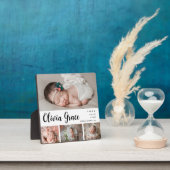 写真モダン誕生生まれたばかりの統計Tabletop フォトプラーク (インサイチュ)