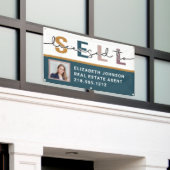 写真モダン販売ライセンス不動産仲介業者バナー 横断幕 (ビルの外側)