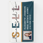 写真モダン販売ライセンス不動産仲介業者バナー 横断幕 (縦)