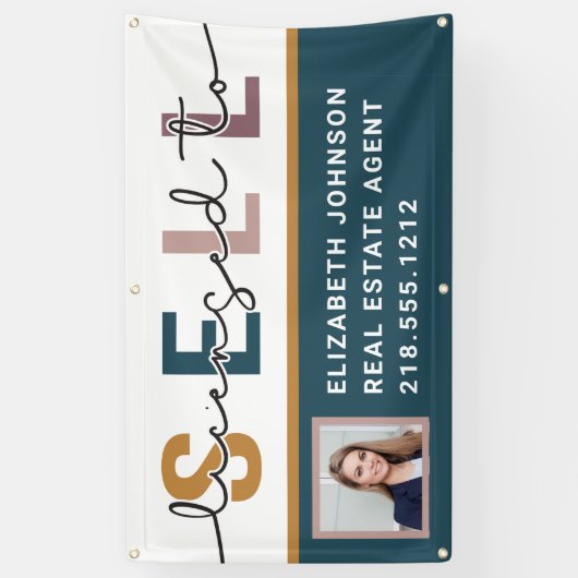 写真モダン販売ライセンス不動産仲介業者バナー 横断幕 (縦)