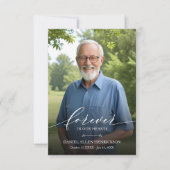 写真モダン追悼記念悔やみや弔慰 サンキューカード (正面)