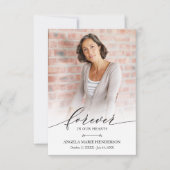 写真モダン追悼記念悔やみや弔慰 サンキューカード (正面)