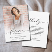 写真モダン追悼記念悔やみや弔慰 サンキューカード