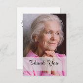 写真モダン追悼記念悔やみや弔慰 サンキューカード (正面/裏面)