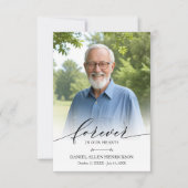 写真モダン追悼記念悔やみや弔慰 サンキューカード (正面)