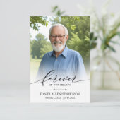 写真モダン追悼記念悔やみや弔慰 サンキューカード (スタンド正面)