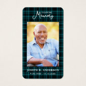 写真モダン追悼記念祈りの言葉カード (正面)