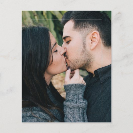 写真モダン透過結婚式招待状 (裏面)