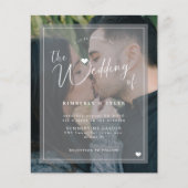 写真モダン透過結婚式招待状 (正面)