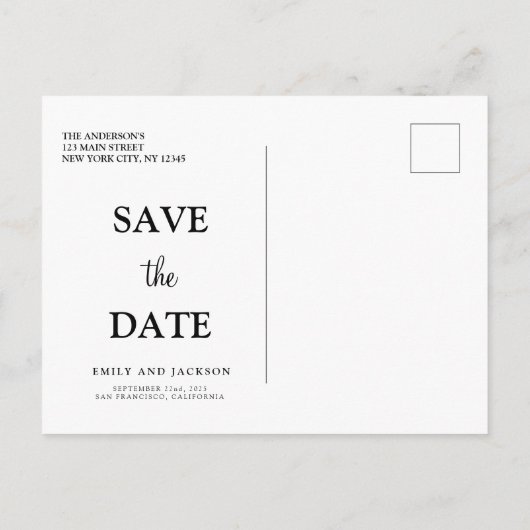 写真モダン金ゴールドエレガントフローラの保存 案内ポストカード (裏面)