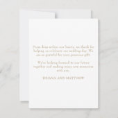 写真モダン金ゴールドサンキューカード サンキューカード (裏面)