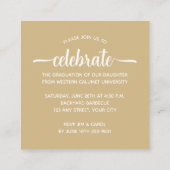 写真モダン金ゴールド卒業 エンクロージャーカード (裏面)