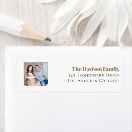 写真モダン金ゴールド名差出人住所 ラベル