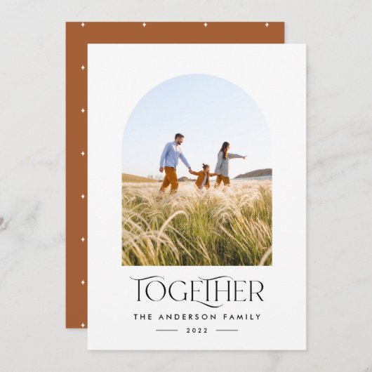 写真モダン錆アーチのタイポグラフィ (正面/裏面)