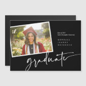 写真モダン院内スナップショット発表 マグネット招待状 (正面/裏面)