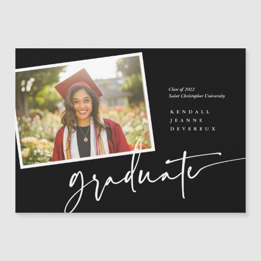 写真モダン院内スナップショット発表 マグネット招待状 (正面)