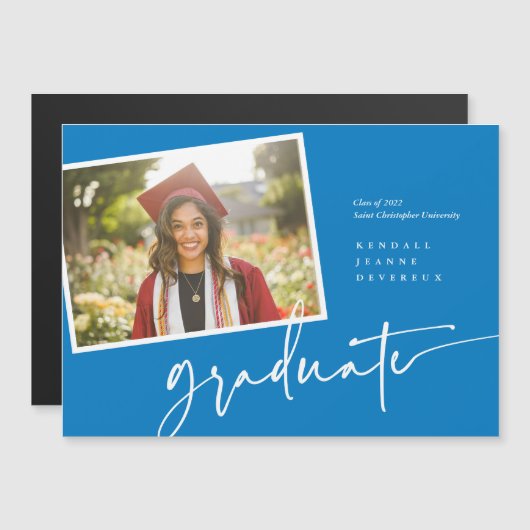 写真モダン院内スナップショット発表 マグネット招待状 (正面/裏面)