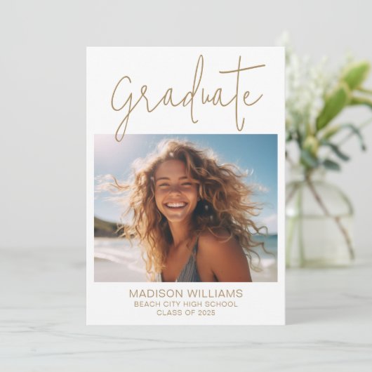 写真モダン院卒業 案内状 (スタンド正面)