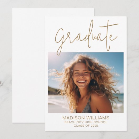 写真モダン院卒業 案内状 (正面/裏面)