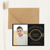 写真モダン院生金ゴールドストライプカスタム 案内状