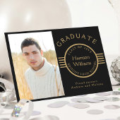 写真モダン院生金ゴールドストライプカスタム 案内状