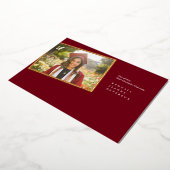 写真モダン院生Maroon Foil発表 箔招待状 (回転した状態)