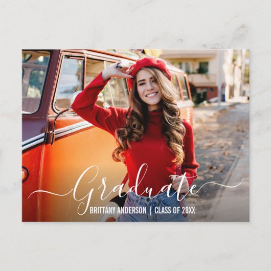 写真モダン院発表はがき インビテーションポストカード (正面)