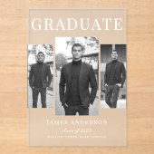 写真モダン院発表 アクリル招待状 (正面)