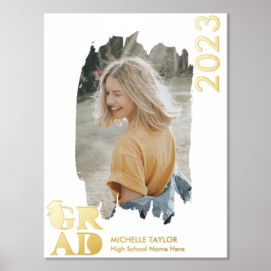 写真モダン院高等学校枠 箔ポスター (正面)