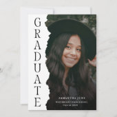 写真モダン雑誌の卒業会 招待状 (正面)