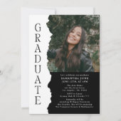 写真モダン雑誌の卒業会 招待状 (裏面)